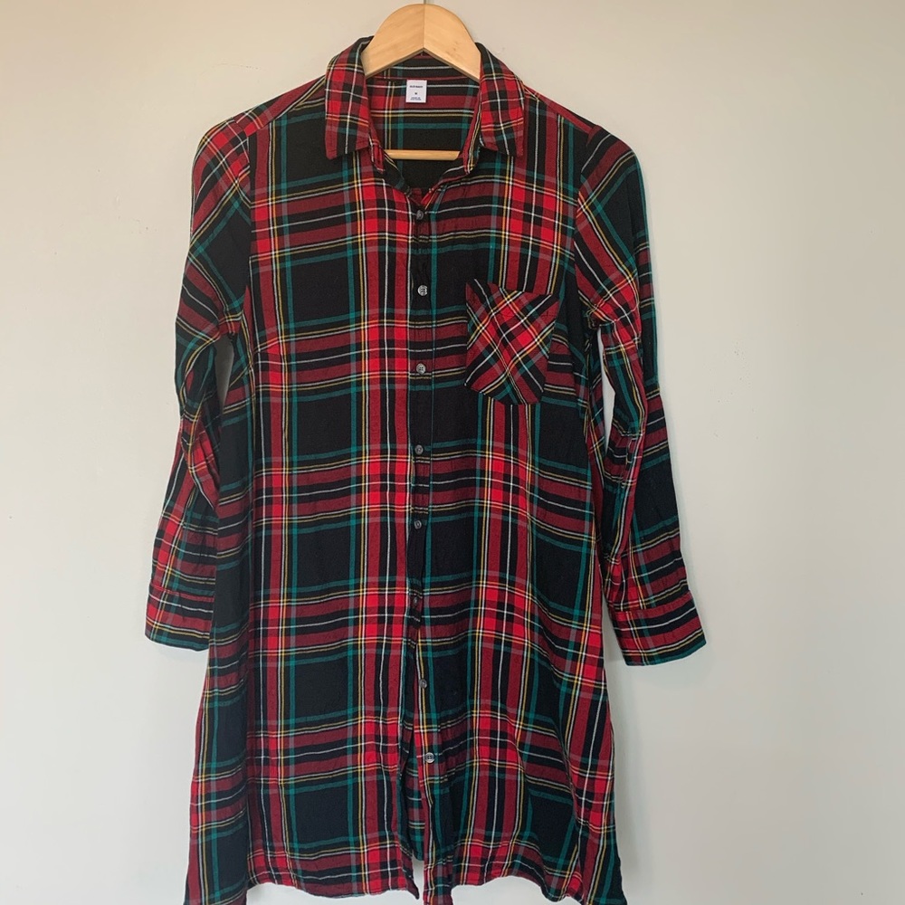Plaid Button Down Blouse